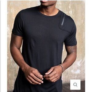 XXL Paskho Black Short-Sleeve Crew Neck T-Shirt
